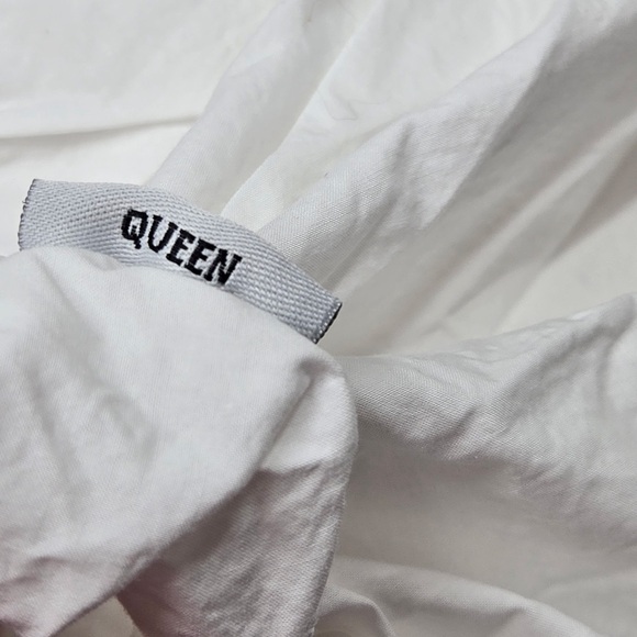 QUINCE Classic Organic Percale Sheet Set Queen White 5630 - Picture 6 of 12